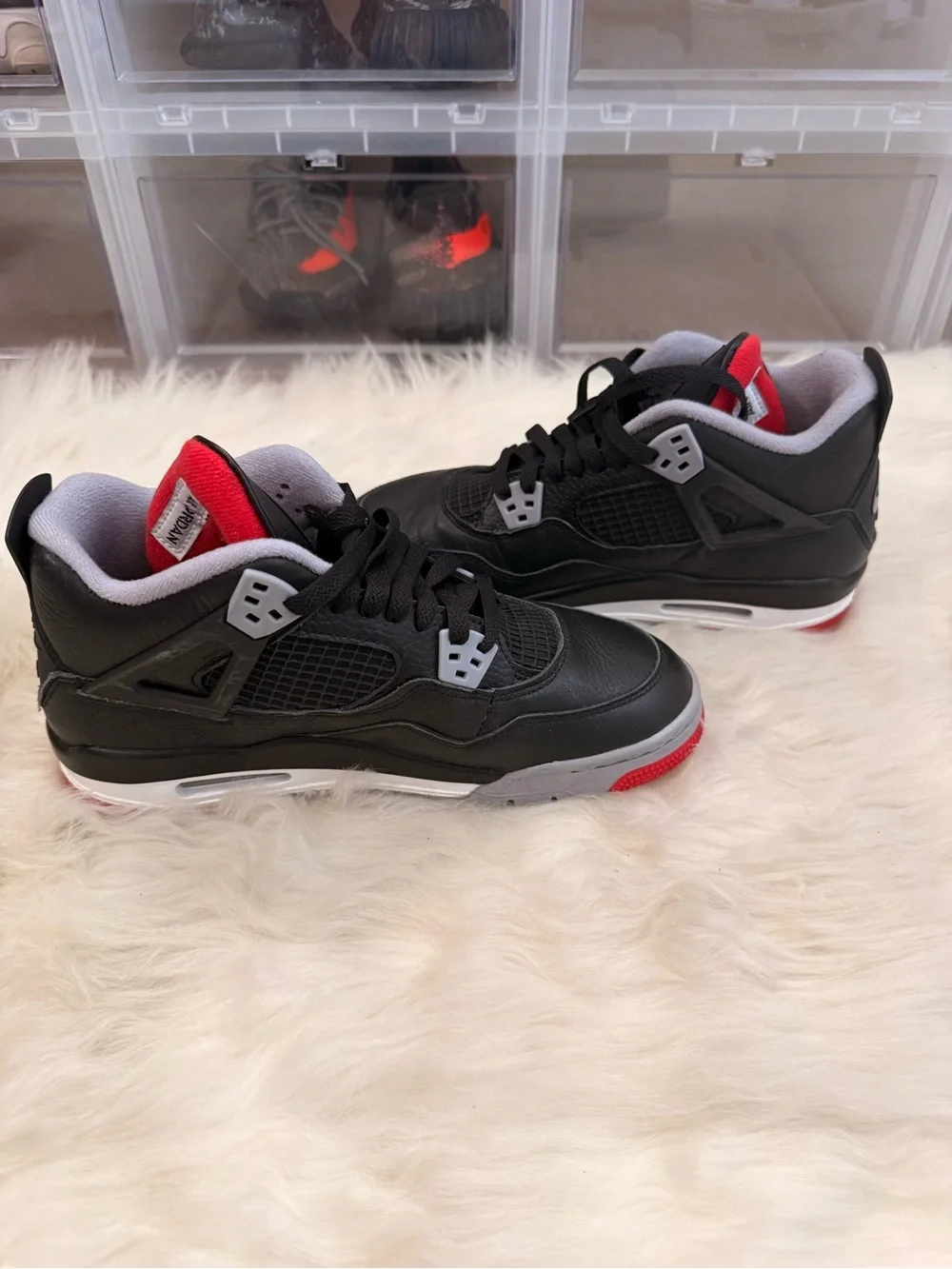 Air Jordan 4 (Bread 4s) Black, Red, white and Gray